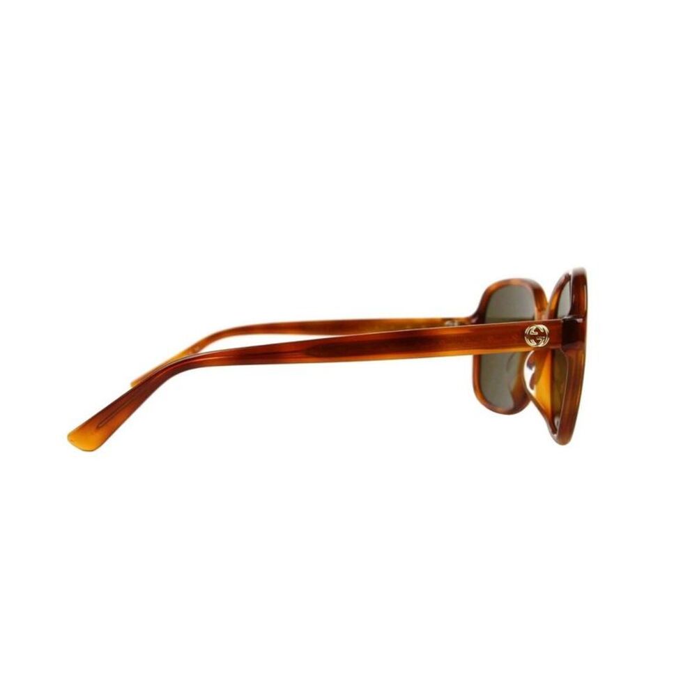 Gucci Women's Tortoise Acetate Square Sunglasses With GG Logo - Picture 6 of 8